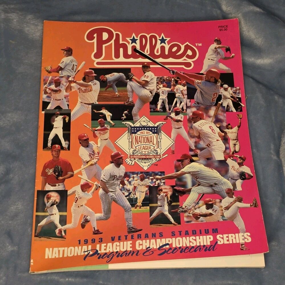 1993 Philadelphia Phillies Vs Atlanta Braves NLCS Program scorecard